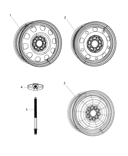 2017 Jeep Compass  Wheels-Spare Wheel Diagram for 5105079AC
