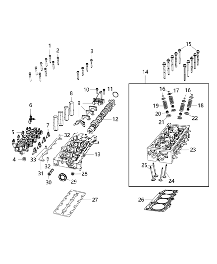 2013 Dodge Dart  Valve-Engine Exhaust Diagram for 4892925AA