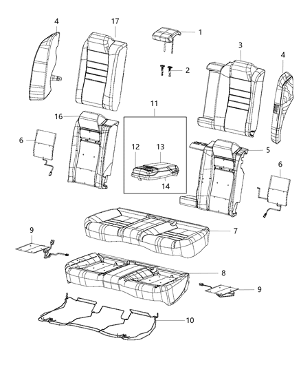 2017 Chrysler 300 Pad-Heater Diagram for 68104680AA