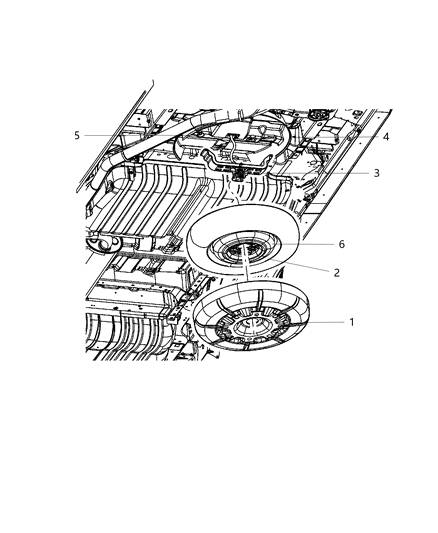 2014 Chrysler Town & Country  WINCH-Spare Tire Carrier Diagram for 5109667AE