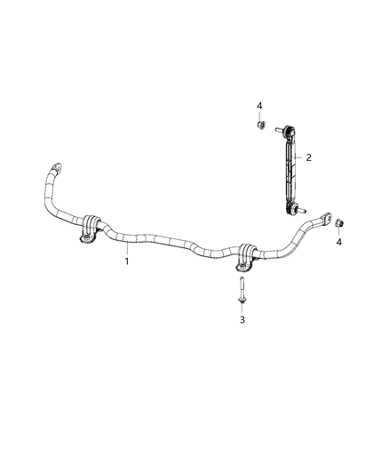 2020 Jeep Compass  Bar-Front Diagram for 68299023AB