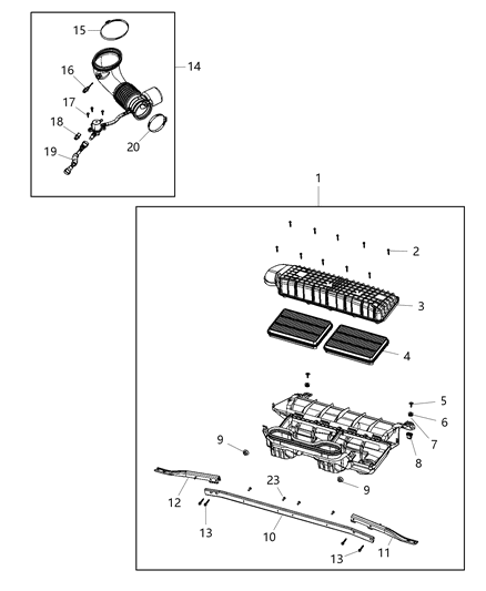 2021 Ram 1500  Sensor-Air Pressure Diagram for 5038851AB