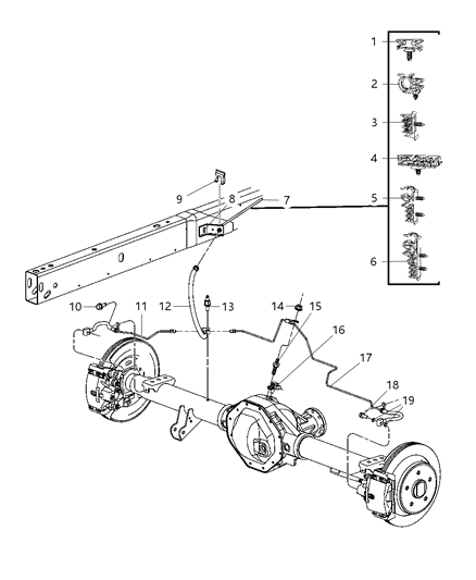 2008 Dodge Ram 1500  Hose-Brake Diagram for 55398219AB