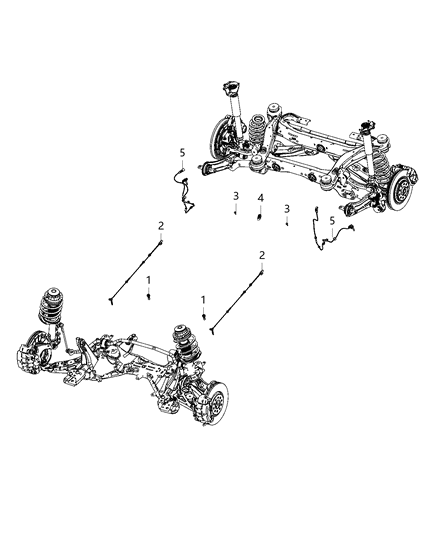 2021 Jeep Cherokee  Sensor-Wheel Speed Diagram for 68291947AB
