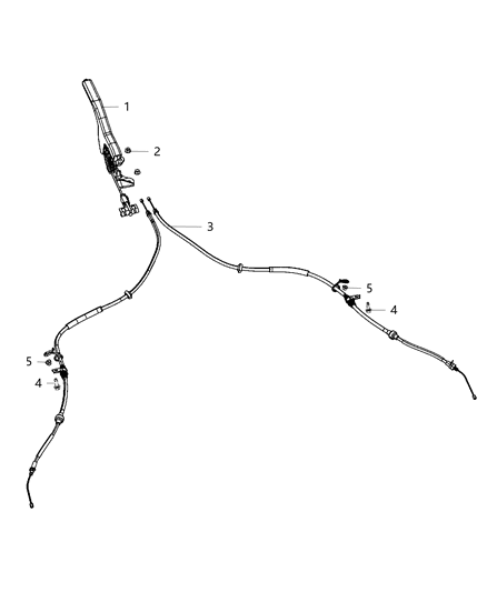 2012 Chrysler 200  Lever-Parking Brake Diagram for 1DL47DX9AD