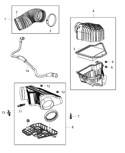2017 Dodge Grand Caravan  Hose-Make Up Air Diagram for 5184162AG