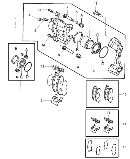 2002 Dodge Stratus  Clamp-Brake Diagram for MR527673