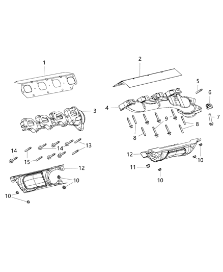 2020 Ram 2500  Shield-Exhaust Manifold Diagram for 4893964AB