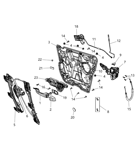 2012 Dodge Journey  Cable-Outside Handle Diagram for 68067481AC