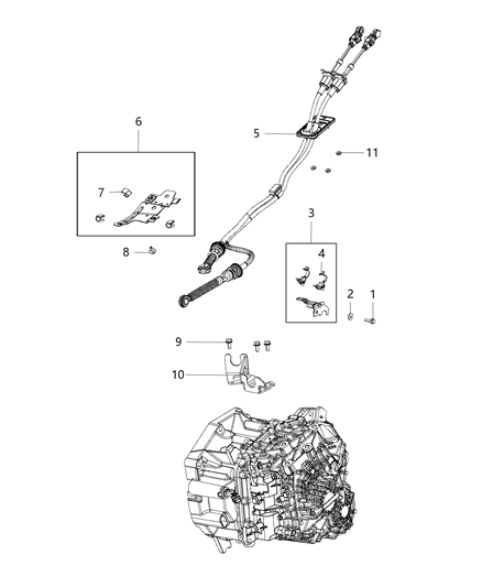 2015 Jeep Renegade  Bracket-GEARSHIFT Diagram for 68201216AA