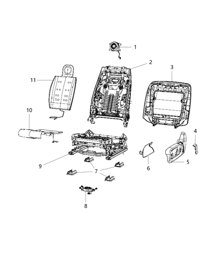 2013 Chrysler 300  Bag-Seat Back Diagram for 68104706AA