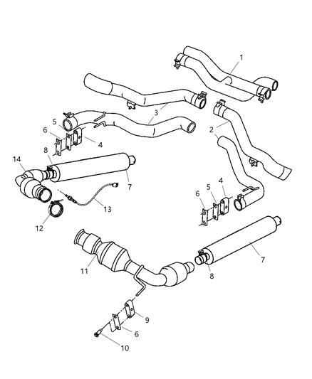 2004 Dodge Viper  Resonator-Exhaust Diagram for 5290387AC