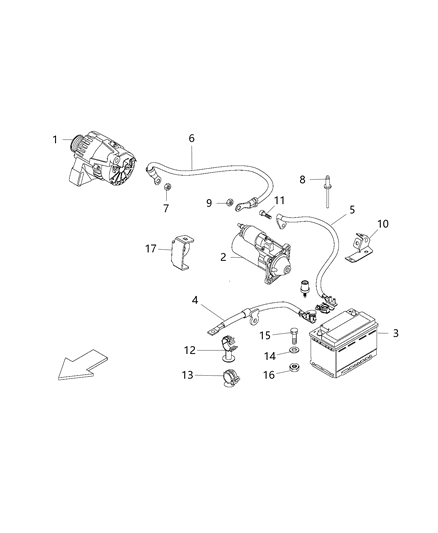 2018 Ram ProMaster City  Screw Diagram for 6106239AA