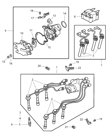 2000 Chrysler Cirrus  Ignition Coil Diagram for 5269670