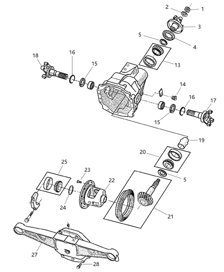 2006 Dodge Viper  SPACER-Drive PINION Bearing Diagram for 4864214