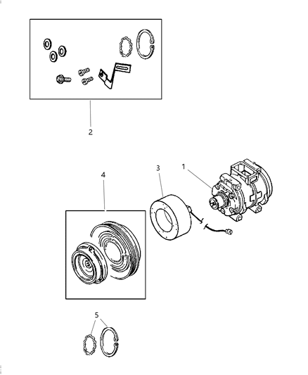 2005 Dodge Magnum  COMPRES0R-Air Conditioning Diagram for 4596491AC