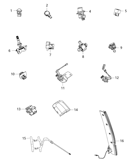 2018 Dodge Durango  Sensor-Temperature Cabin Air Diagram for 68170208AC