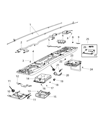 2020 Dodge Grand Caravan  Screw-Console Diagram for 68245157AA