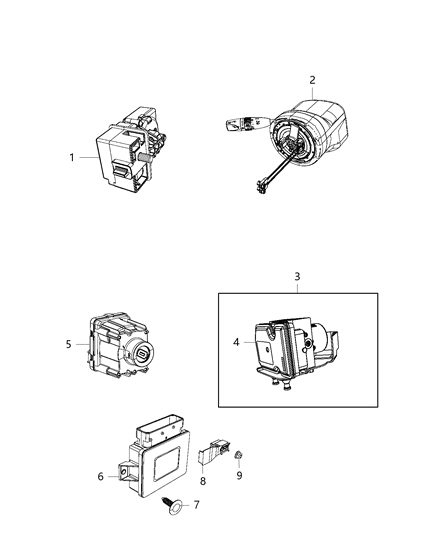 2017 Jeep Cherokee  Clip-Mounting Diagram for 68199655AA