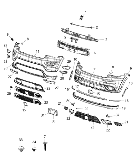 2020 Jeep Grand Cherokee  Bracket Diagram for 55113384AA