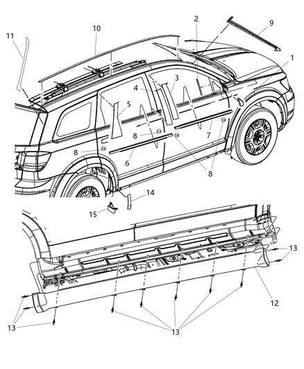 2013 Dodge Journey  Film-Anti-Chip Diagram for 68065164AA