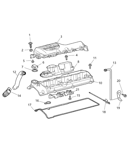 2006 Dodge Sprinter 2500  RETAINER-CRANKSHAFT Rear Oil Seal Diagram for 5117223AA