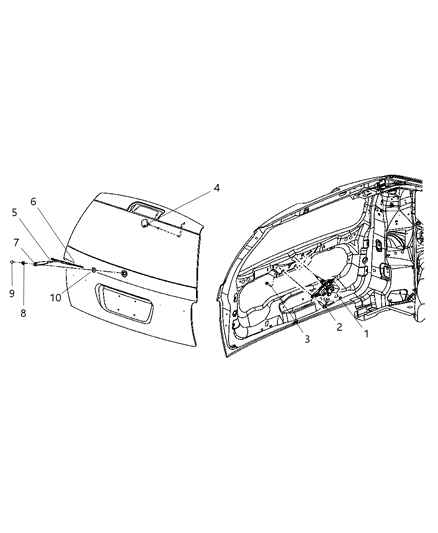 2006 Dodge Durango  Blade-Rear WIPER Diagram for 5135584AD