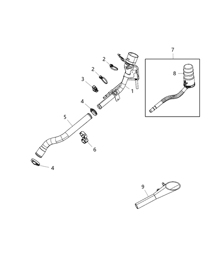 2021 Ram 1500  FUEL FILLER Diagram for 68516895AA