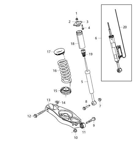2019 Dodge Charger  Shock-Suspension Diagram for 68235727AE