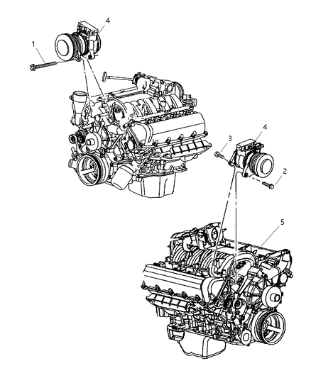 2006 Dodge Dakota  COMPRES0R-Air Conditioning Diagram for 55056435AB