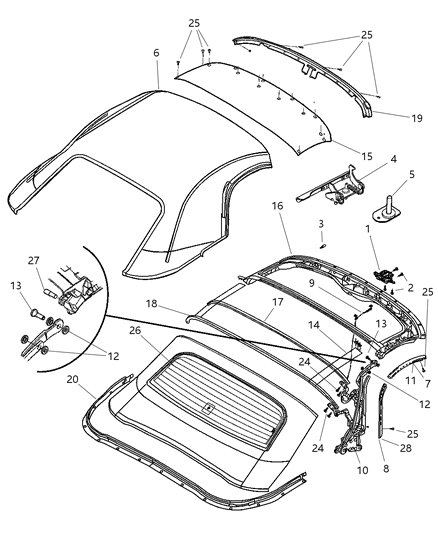 2005 Dodge Viper  Pin Diagram for 6505417AA