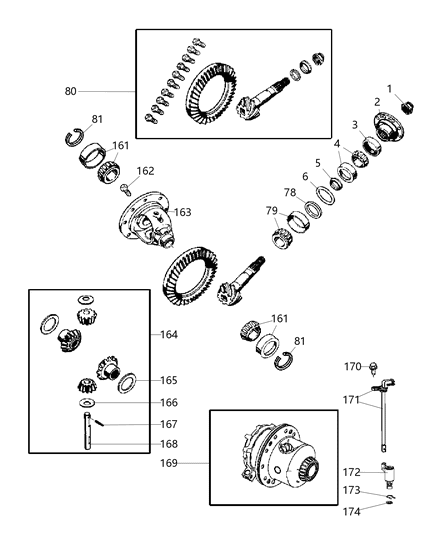 2008 Jeep Commander Nut-PINION Diagram for 6507901AA