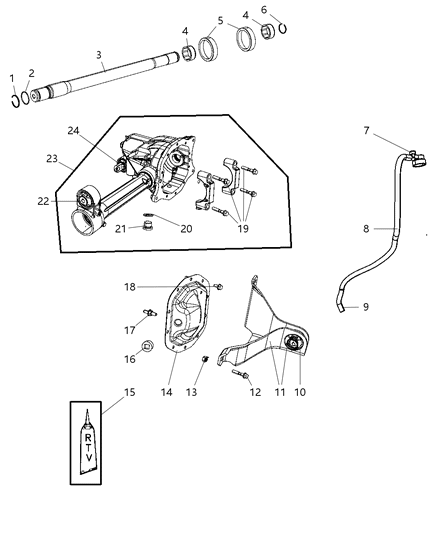 2007 Dodge Nitro  Housing-Front Axle Diagram for 68019321AA