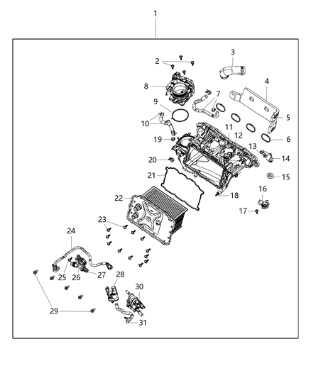 2021 Jeep Cherokee  Manifold-Intake Diagram for 5281512AK