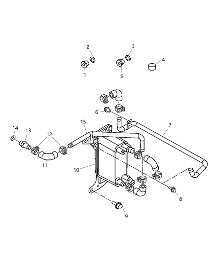 2003 Dodge Ram 3500  Cooler-Torque Converter Diagram for 5086946AA
