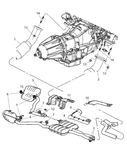 2009 Dodge Challenger  Shield-Exhaust Diagram for 4780854AC