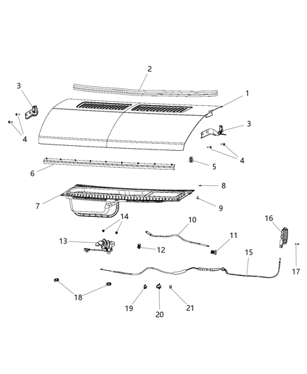 2016 Ram ProMaster 1500  Nut Diagram for 6106203AA