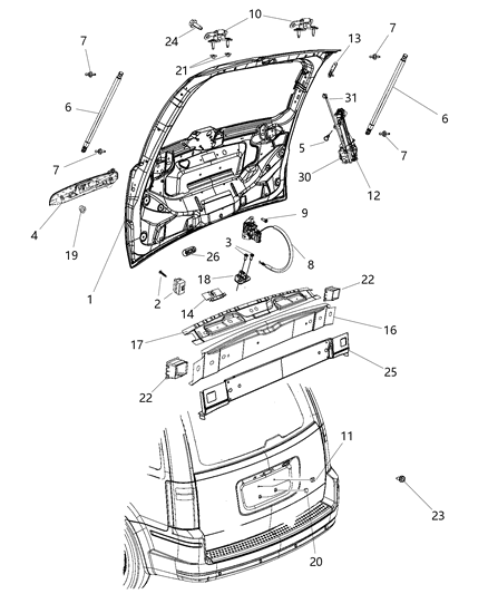 2014 Ram C/V  Plug-Deck Lid Diagram for 4814648