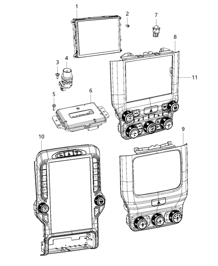 2019 Ram 1500  Radio Diagram for 68356774AD