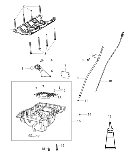 2020 Chrysler Pacifica  Pan-Engine Oil Diagram for 68249488AD