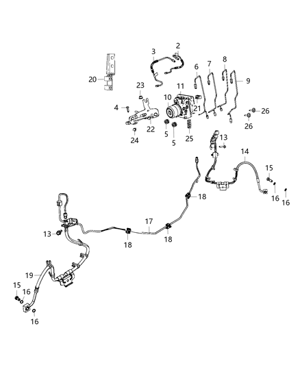 2020 Ram 5500  Abs Control Module Diagram for 68453771AB