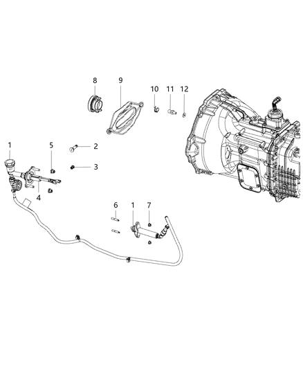 2017 Ram 2500  Hydraulic Control-Clutch Master Cylinder Diagram for 4581761AC