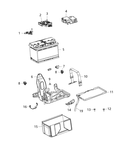 2019 Ram ProMaster City  Hose-Battery Tray Diagram for 68417800AA