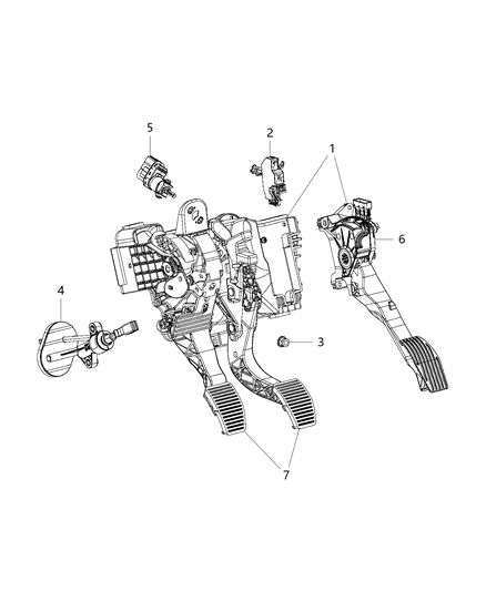 2018 Jeep Compass  Pedal-Accelerator Diagram for 68248104AA