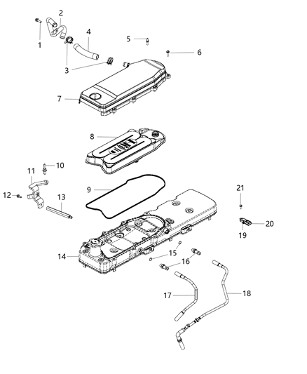 2017 Ram 3500  Sensor-Map Diagram for 68005161AB