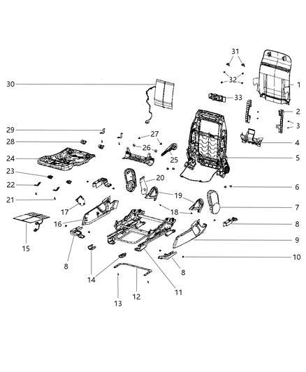 2011 Dodge Caliber  Cable-RECLINER Diagram for 4610176AA