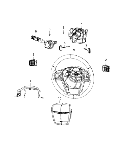 2020 Dodge Grand Caravan  Switch-Multifunction Diagram for 56046114AF