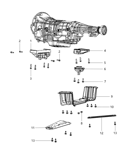2013 Dodge Durango  Bracket-CROSSMEMBER Diagram for 4578779AB