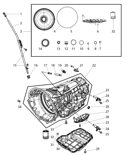 2007 Jeep Wrangler  Seal-Clutch Feed Diagram for 4799778
