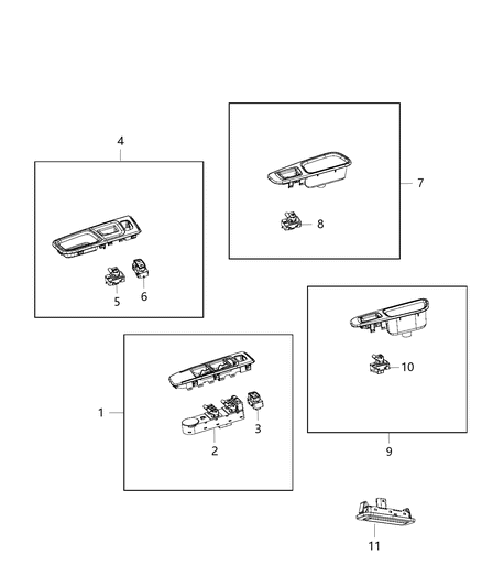 2016 Jeep Renegade Switch-Door Lock Diagram for 5UW65LXHAA